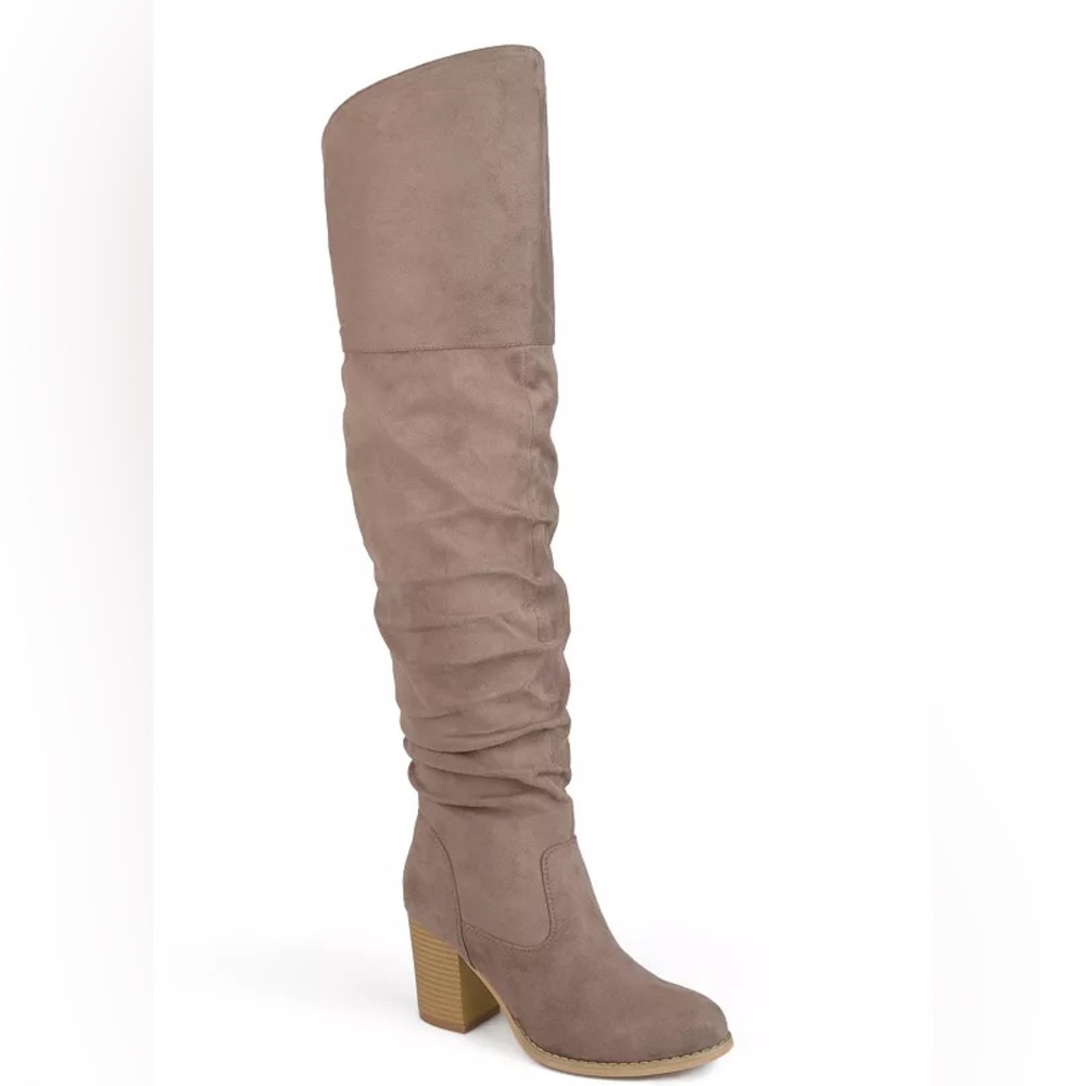 Journee Collection Tan Over the Knee Boots